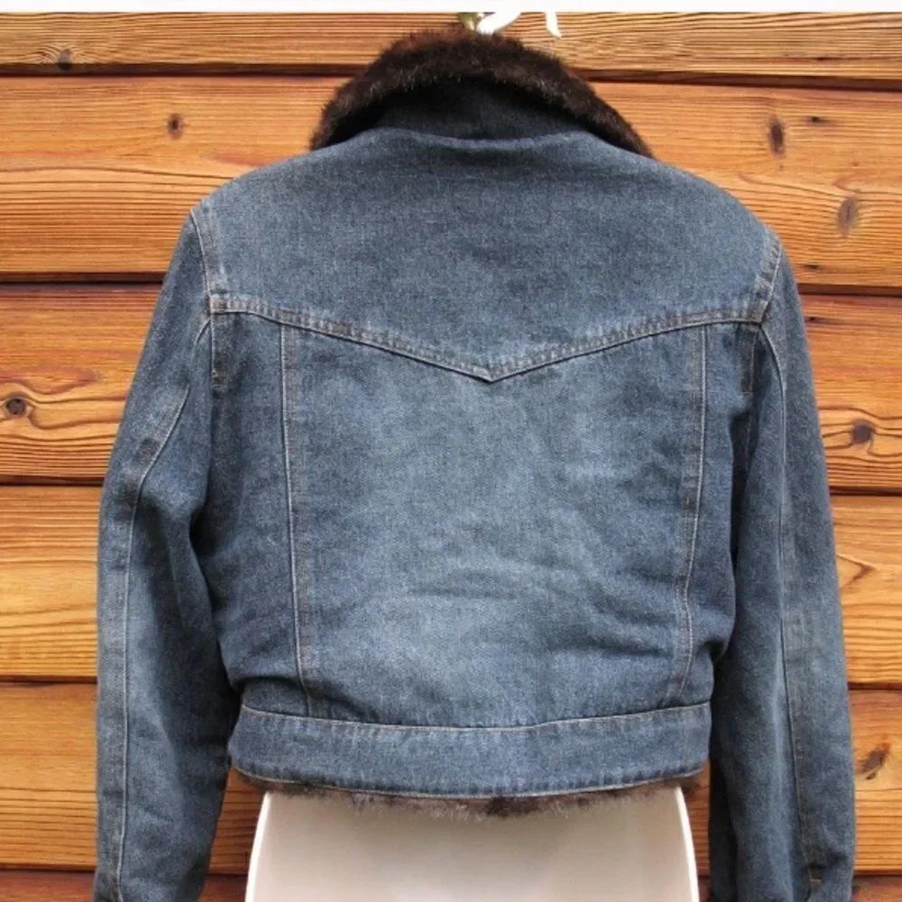 Blue Jean Denim Cropped Jacket - Picture 6 of 8